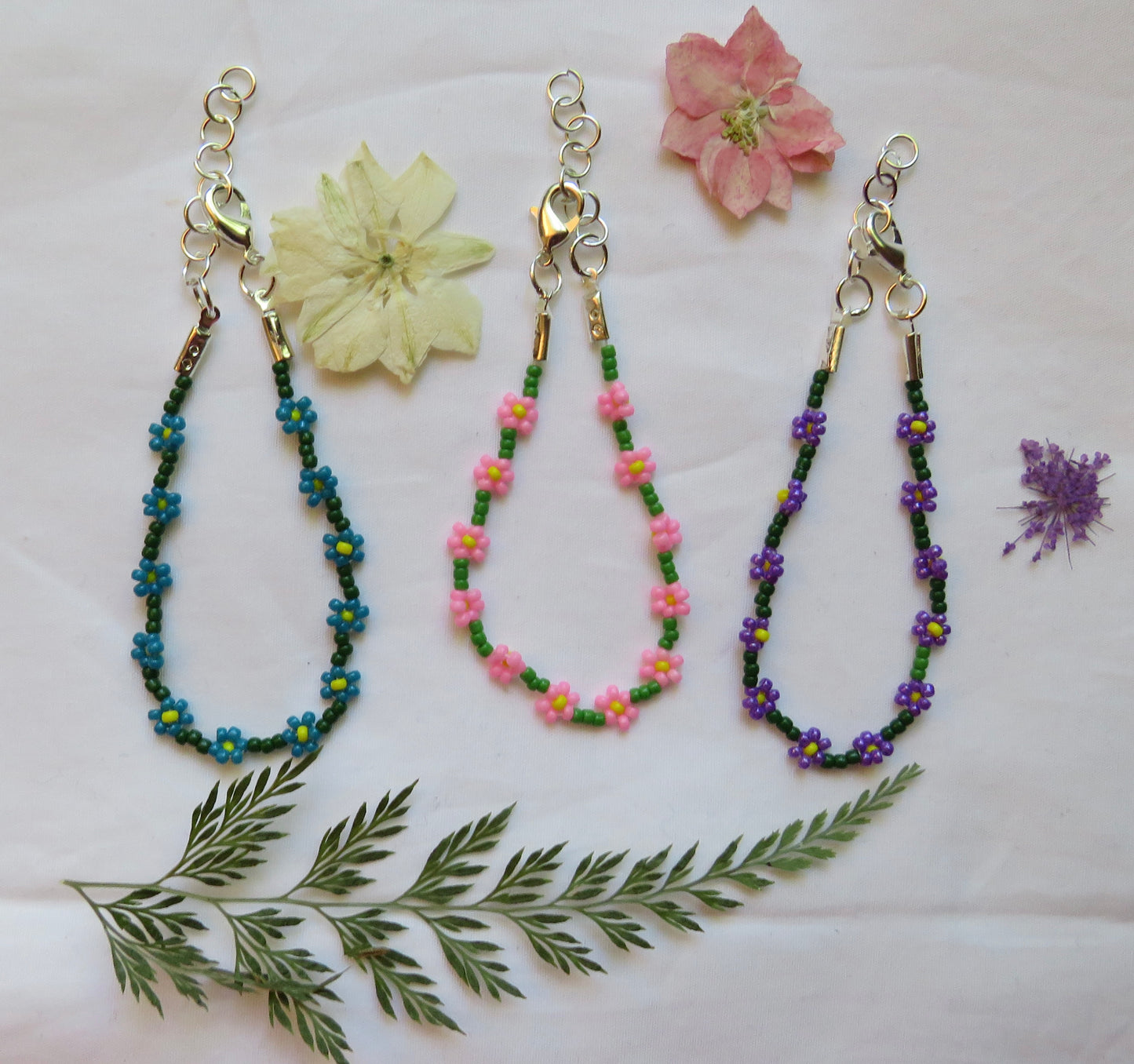Beaded Flower Bracelets