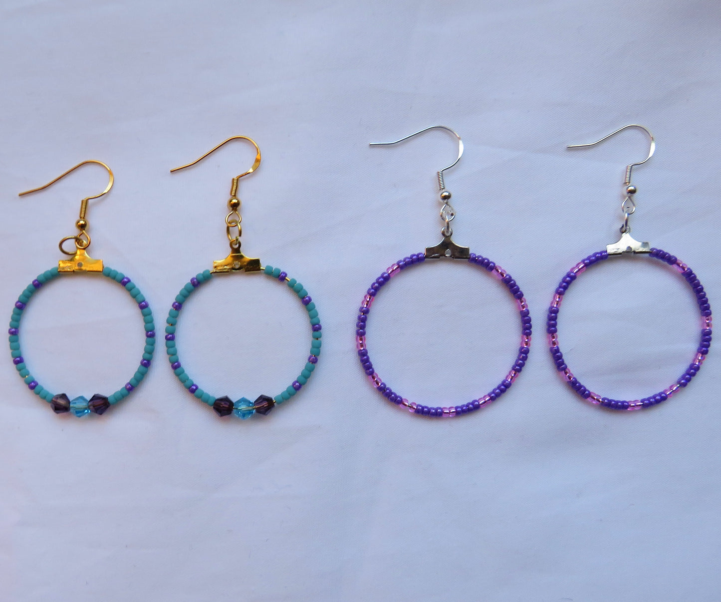 Mini Beaded Hoops