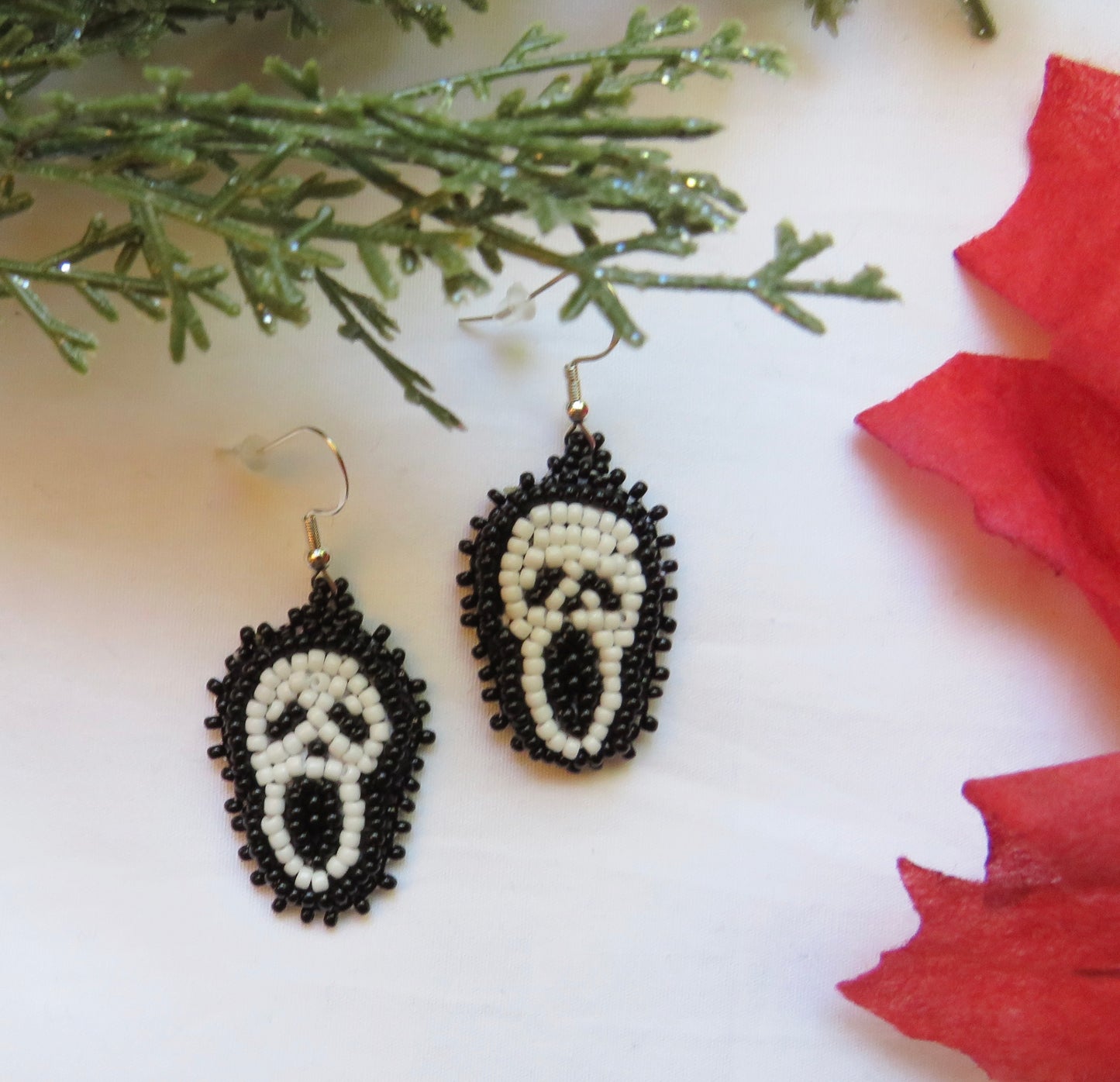 Ghostface Beaded Earrings