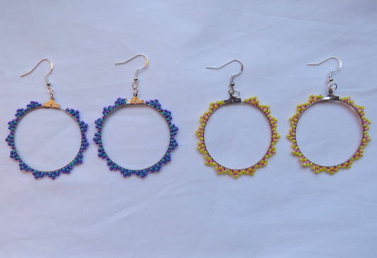 Beaded Spring Hoops