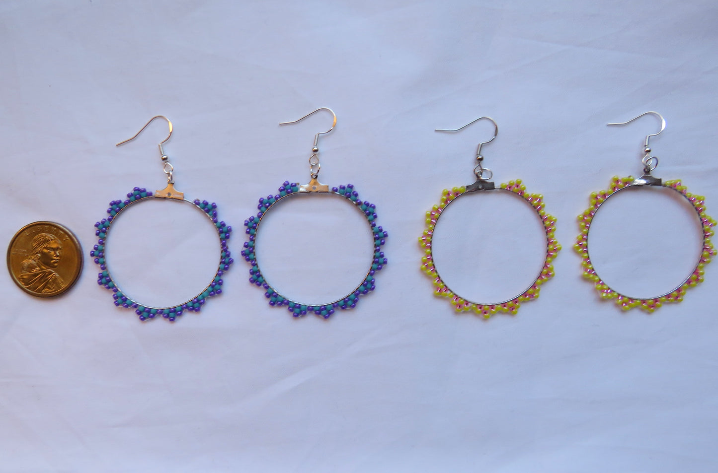 Beaded Spring Hoops