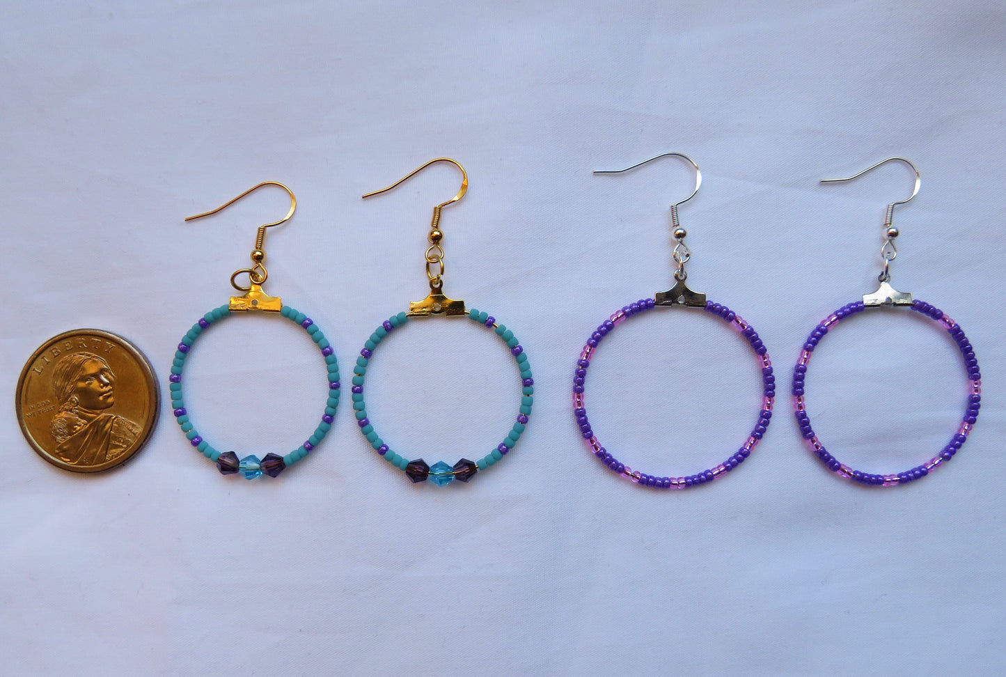 Mini Beaded Hoops