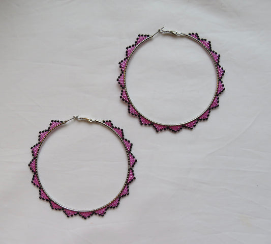 Pink And Black Hoops