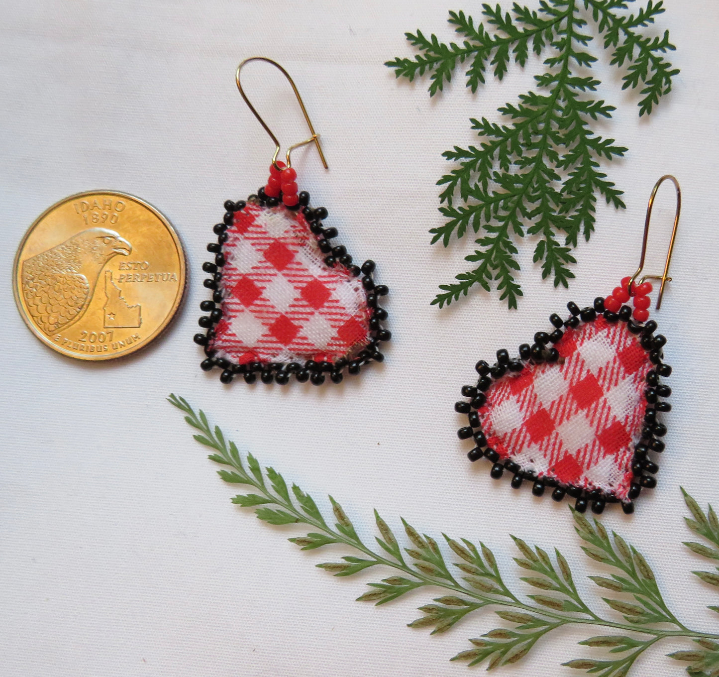 Reversible Picnic & Polkadot Pattern Earrings