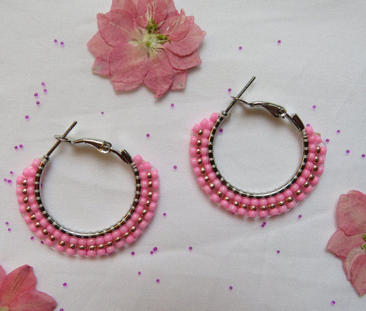 Pink Mini Hoops