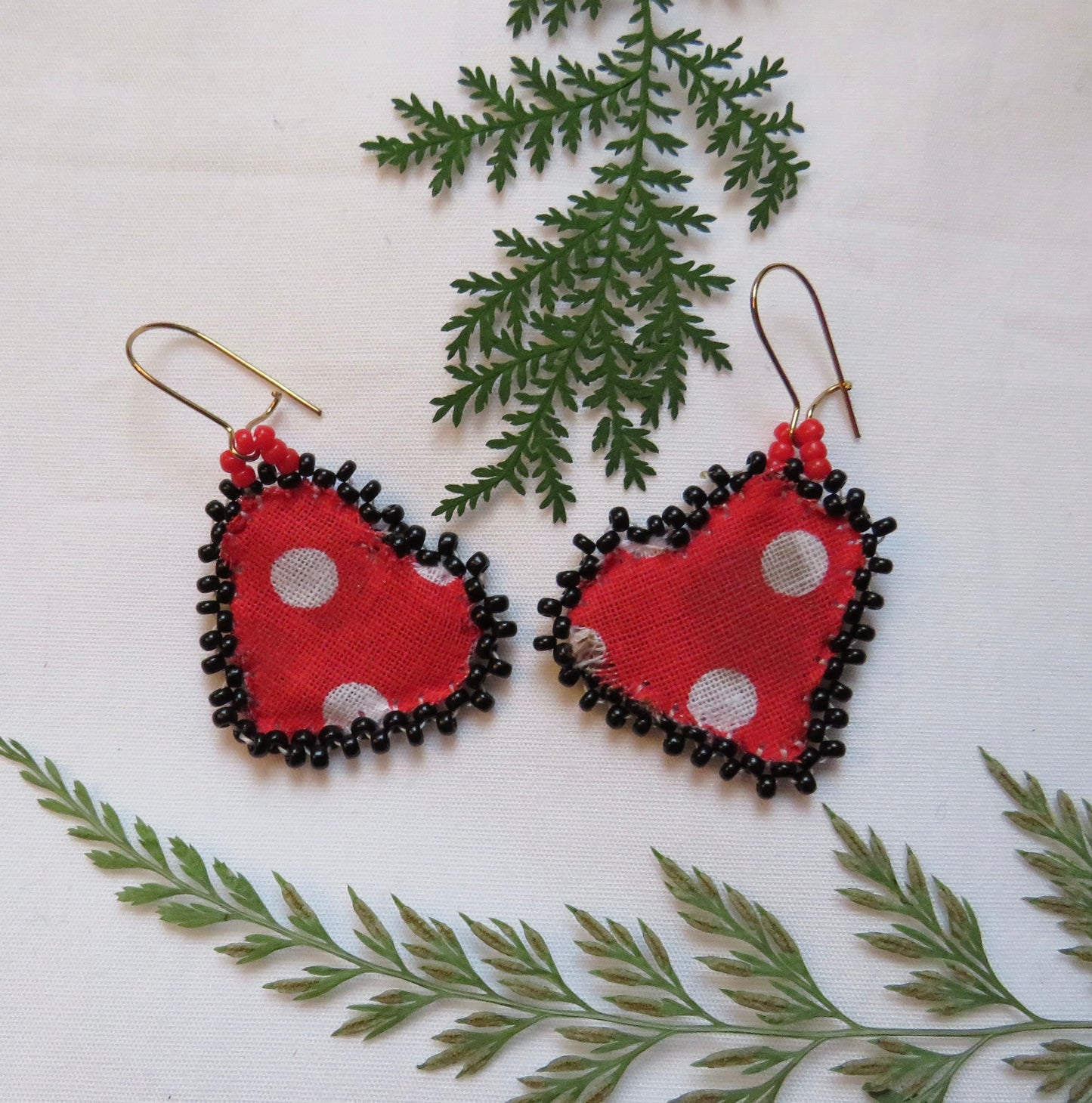 Reversible Picnic & Polkadot Pattern Earrings