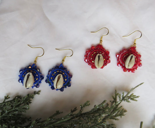 Beaded Shell Earrings