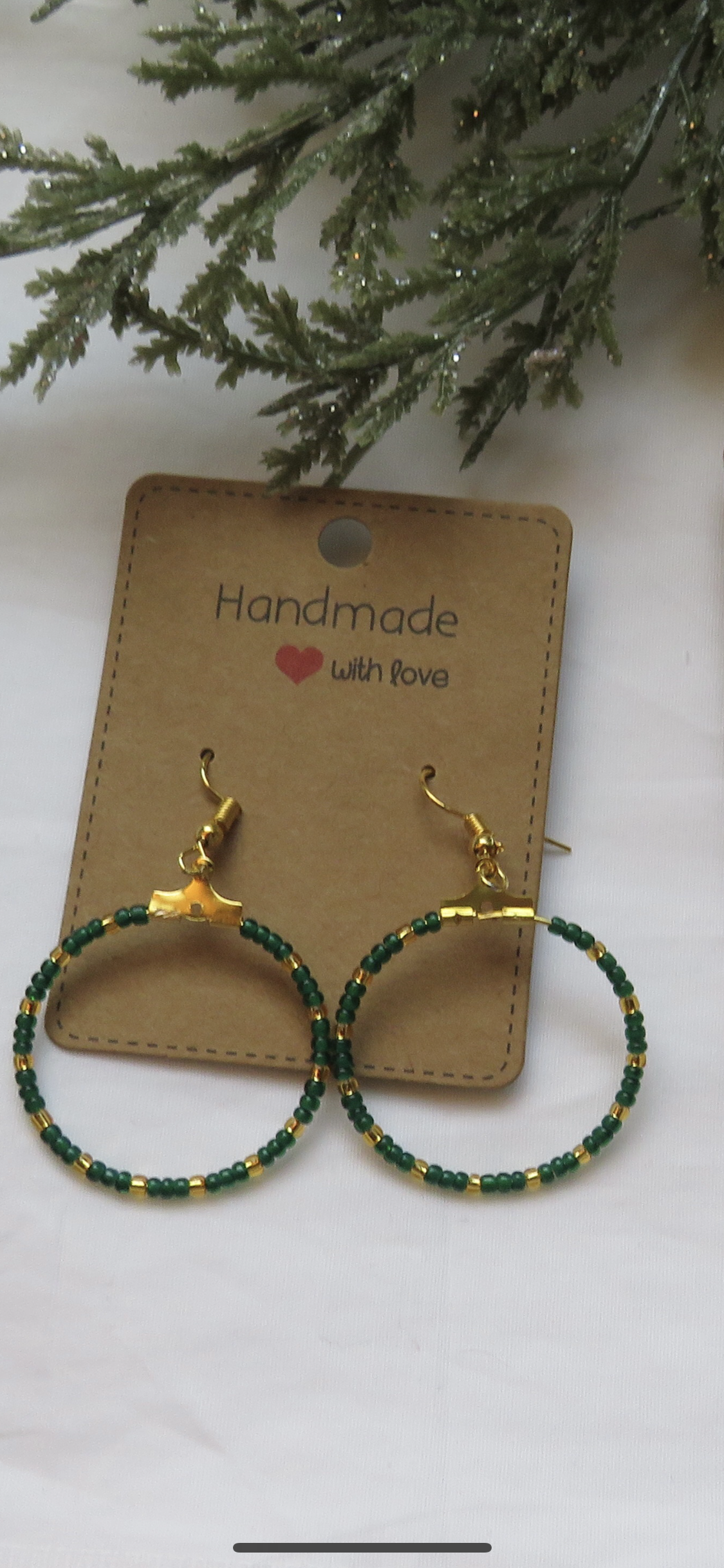 Mini Beaded Hoops