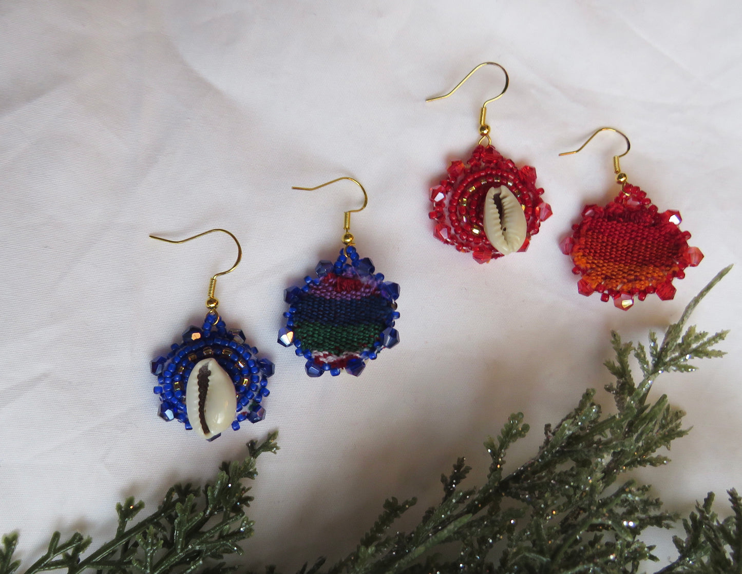 Beaded Shell Earrings