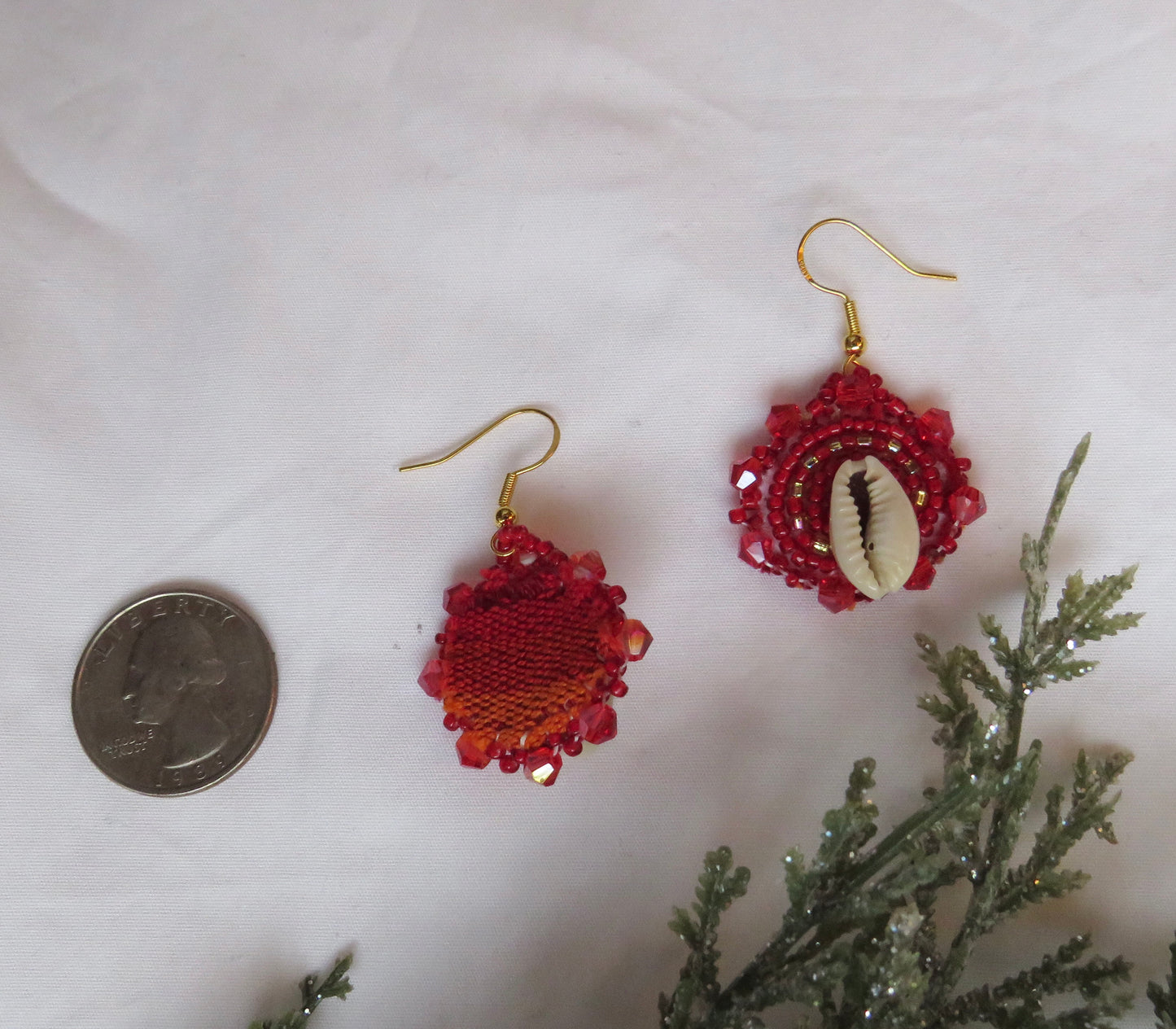 Beaded Shell Earrings