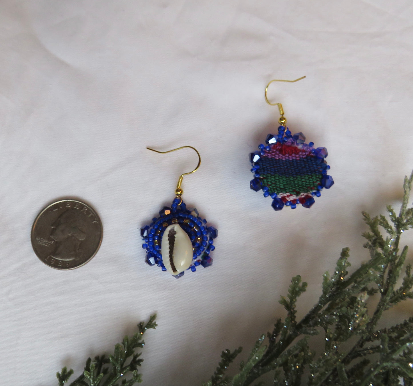 Beaded Shell Earrings