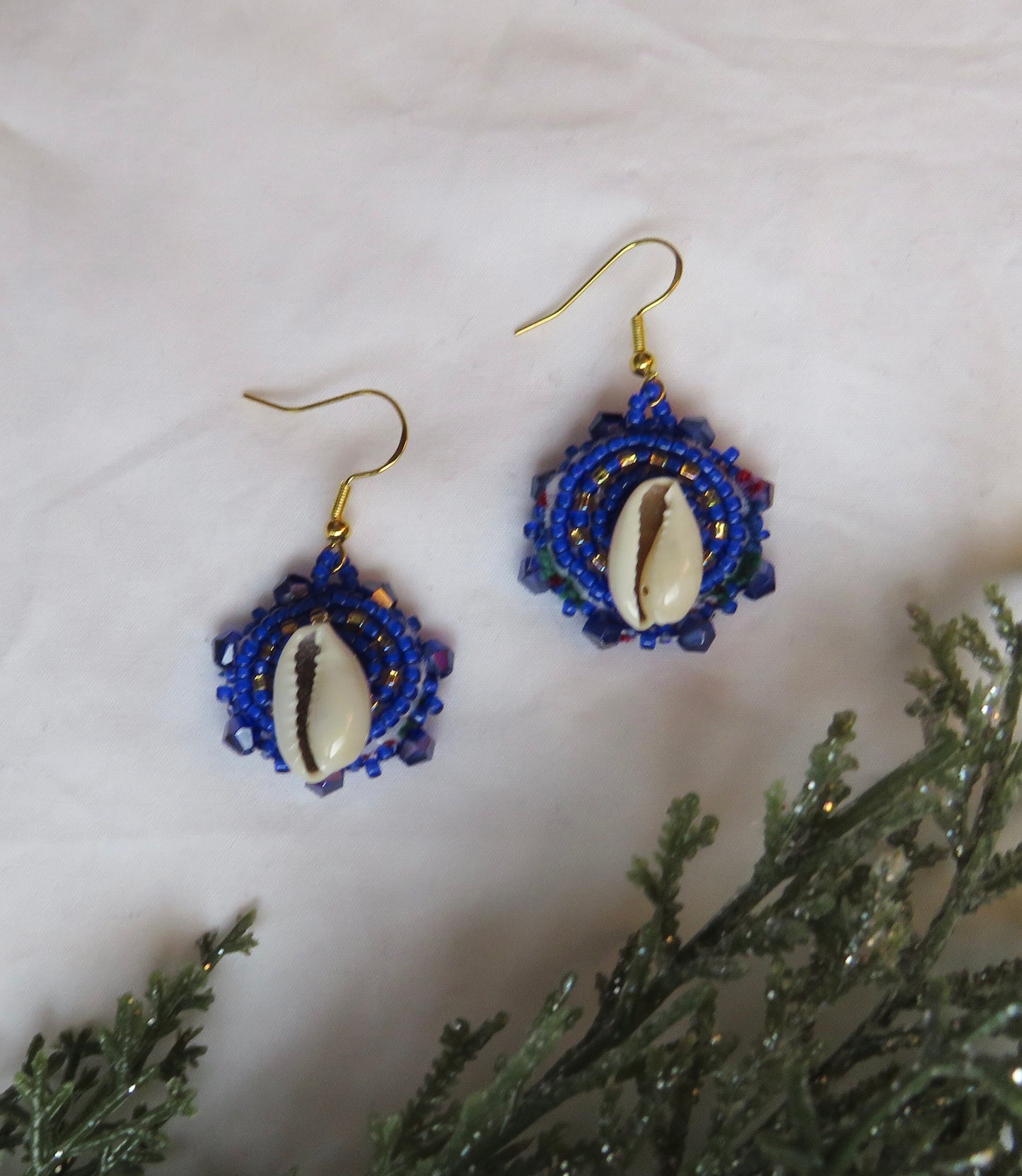 Beaded Shell Earrings