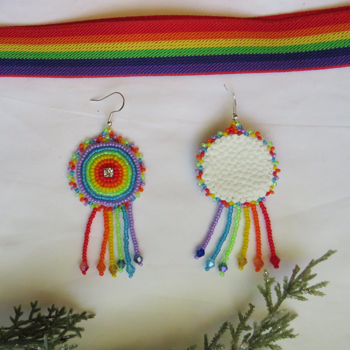 Rainbow Beaded Earrings